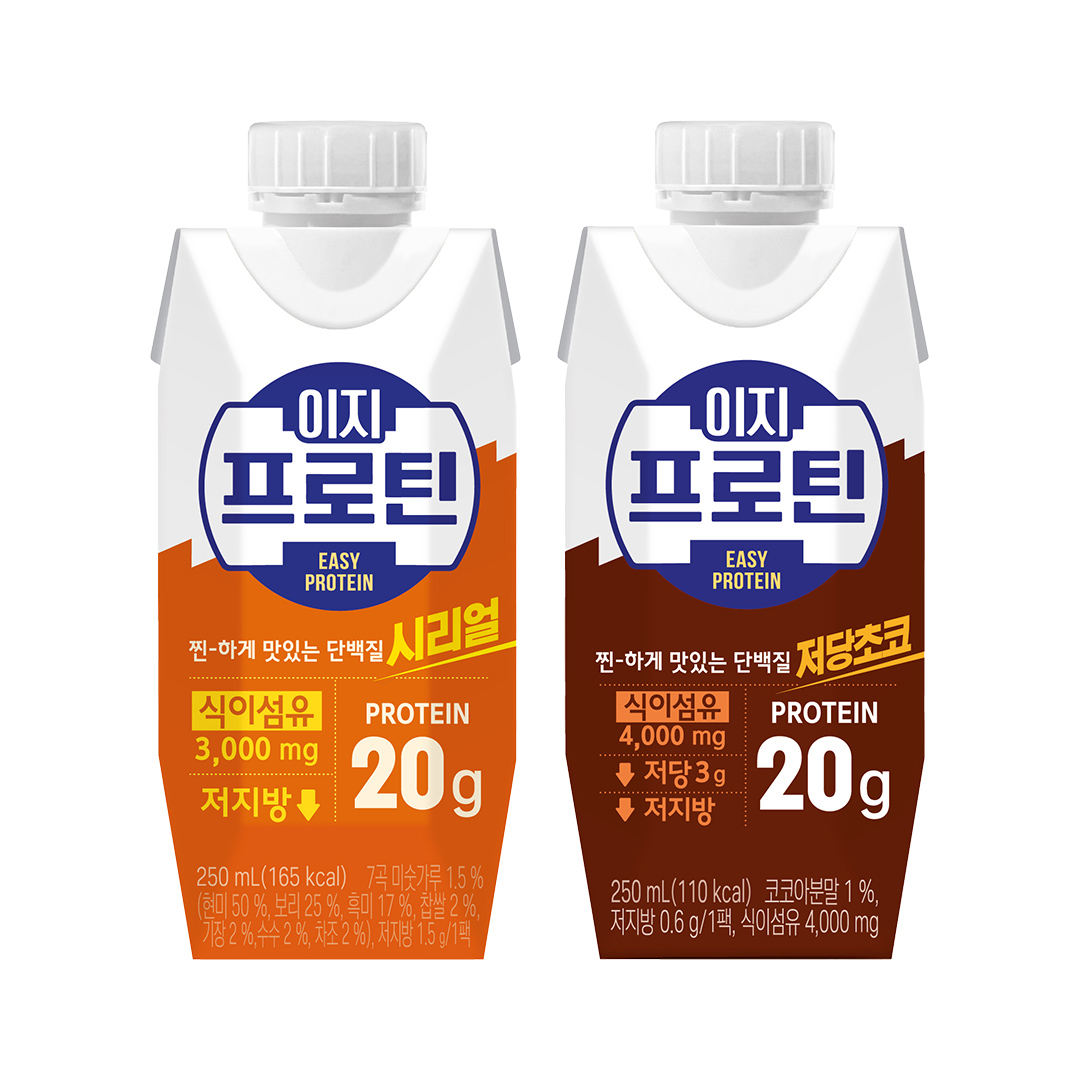 [달걀 5.1개 분량] 파스퇴르 이지프로틴 시리얼/저당 초코 250mL 24입